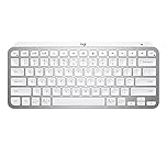 Logitech MX Keys Mini Minimalist Wireless Illuminated Keyboard, Compact, Bluetooth, Backlit, USB-C, Compatible with Apple macOS, iOS, Windows, Linux, Android, Metal Build - Pale Gray