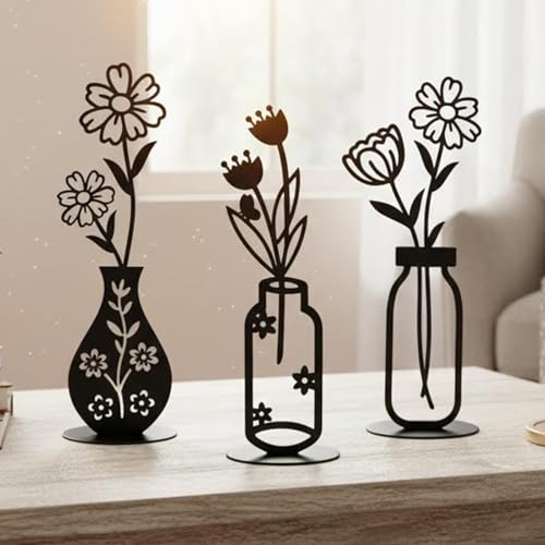 Arte estético en jarrón decorativo para transformar la mesa del dormitorio 3