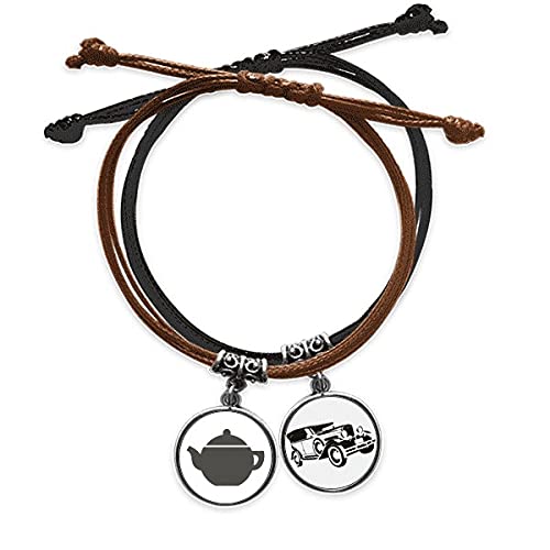 Bracelet cuir minibus fini les bijoux fragiles avec cette corde tressée main