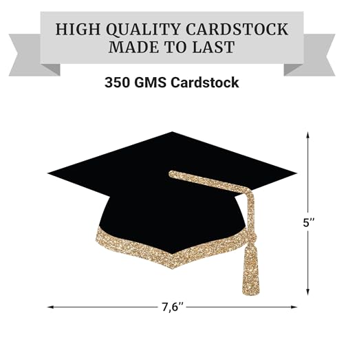 Image of Pre-Strung Graduation Banner - Grad Caps Party Banner Decoration