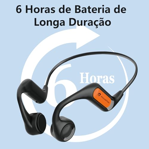 H'MASTON Fone Condução Aérea Fone de Ouvido Bluetooth para Corrida Fone Cancelamento com Microfone