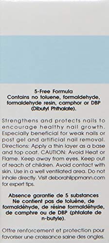 Deborah Lippmann Hard Rock | Hydrating Base And Top Coat | Promotes Healthy Growth For Soft, Brittle Nails | Diamond Powder Strengthens And Protects,Clear #TOP5
