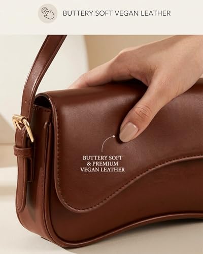 Image of Amszke Shoulder Bag for Women Y2K Crossbody Purse PU Leather Underarm Handbag 2 Adjustable Strap for Daily Commute Travel