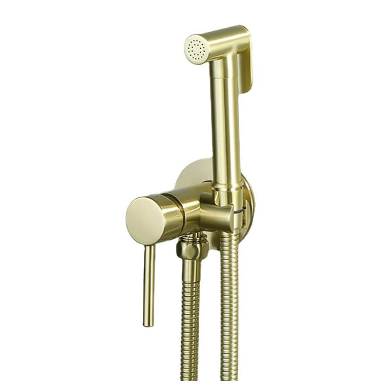 Ensemble de pulvérisateur de bidet haut de gamme en cuivre massif or brossé