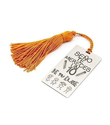 Marque-page pour enseignantes S&S orange pour ne plus jamais perdre sa page de cours