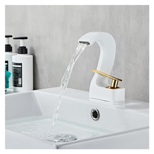 Robinet de lavabo cascade en laiton massif argenté de haute durabilité