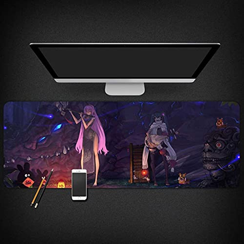 Tapis de souris gamer XXL 900x400 au design anime fluide et precis