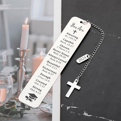 Graduation Gifts for Her Him 2024 Graduation Gifts Bookmark Christian Class of 2024 Gifts for Students Girls Boys Middle High School College Graduation Gifts for Her Him Son Daughter Senior 2024 Gifts