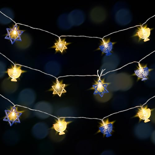 Guirlande lumineuse Étoile de David Glooglitter pour célébrer la lumière et la foi