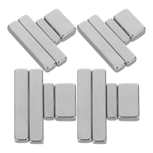 Ipetboom 4 Sets Nail Magnet Nail Art Tools Nail Gel Polish Nail Tools Nail Polish Magnet Cat Eye Magnets Cat Eye Magnetic Tool Magnet for Nails Cat Eye Nail Tool Suite Strip, 2.30X0.40X0.30CM, Silver