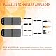 Mesuvida 100W Solar Ladegerät Faltbar mit 5 Anschlüssen, 24V MC4 höhere Leistung/24V DC/QC 3.0 USB-A und USB-C (PD65W) Solar Ladegerät