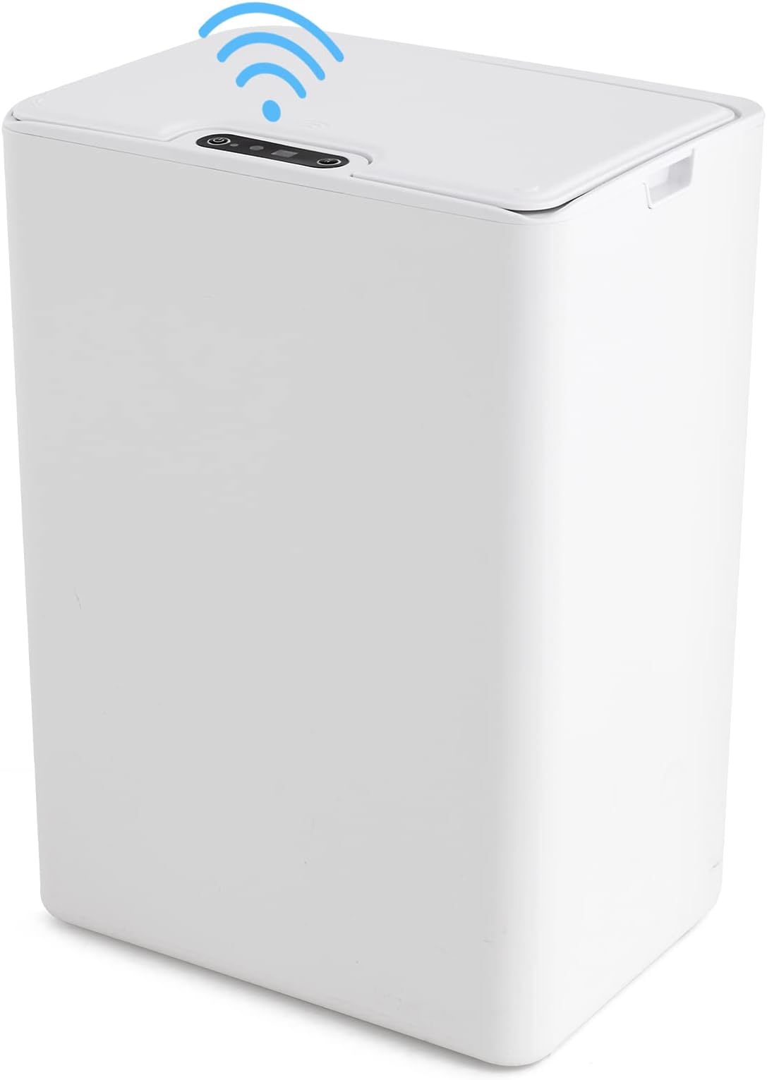 TrashAid Touchless Bathroom Trash Can with Lid, 4.0 Gallon Motion Sensor Trash Bin Automatic, Smart Plastic Garbage Can Small White Wastebasket for Toilet, Office, rv, Bedroom, Living Room