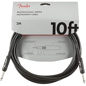 Fender Professional Series Instrument Cable – 10 ft – STR/STR – black