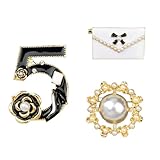 Celebrity Designer Inspired Gift Set Wedding Party Jewelry Lucky Number Five Flower Brooch Pin