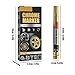 Car Scratch Remover Pen, Repair Scratches Car Paint Pen, High Gloss Liquid Marker Chrome for Cars, Tires Coloring and Painting (Gold)