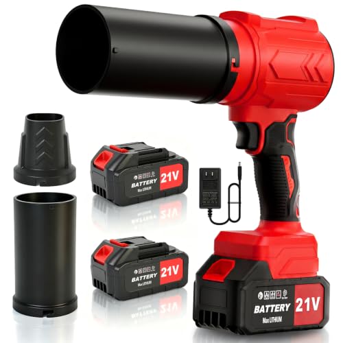 950000RPM Leaf Blower Cordless with 2 x 4.0Ah Batteries, 2 Extended Nozzles