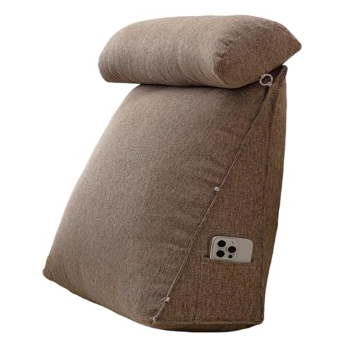 Cojín de Cuña Triangular, Almohada Triangular de Lectura, Almohada de Apoyo Lumbar para La Espalda, con Cabecero Desmontable, para Oficina Hogar Cama Sofá (5 45x45x20cm)