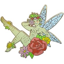 Pinsanity Cute Fairy with Flowers Pin Up Boy Enamel Lapel Pin