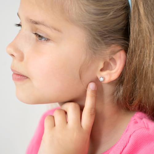 925 Sterling Silver Polished Baseball Safety Screw Back Earrings For Little Girls and Preteens - Fun Baseball Sports Themed Earrings For A Little Girl - Sports Accessories For Kids2