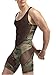 Choomomo Maillot de Corps Transparent Debardeur Combinaison sans Manche Body Sport sous Vetement Pyjama Gilet Justaucorps Gym Culotte Short Running Fitness Camouflage XL