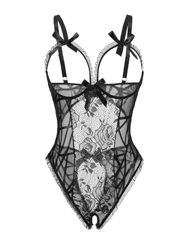 Image of Avidlove Women One Piece Lingerie Sexy Lace Babydoll Mini Bodysuit