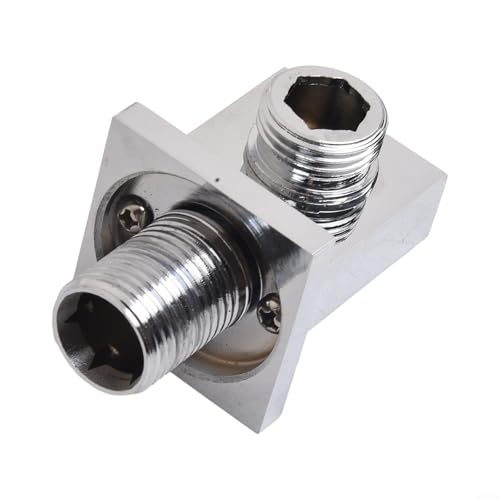 Presa a muro a gomito, valvola ad angolo per bagno in ottone quadrato tubo doccia a gomito moderno connettore cromato G1/2