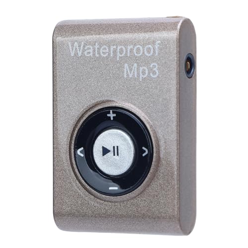Water Proof MP3 Player, Swimming Music Player IPX8 Guard with Headphone, Portable Underwater MP3 Player 8GB Storage with Back Clip, for Swimming, Diving, Running