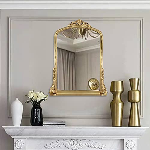 Decor Trends Traditional Ornate Arch Wall Mirror Vintage Fireplace Mirror Mantel Decor, Antique Gold, 36 Inches X28 Inches, Baroque Inspired Wall Mirror, 28 Inches W X 36 Inches L, 21004-Gd #TOP5