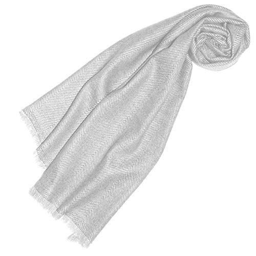 Écharpe 100% cachemire femme Lorenzo Cana, pashmina gris anthracite 30x180 cm