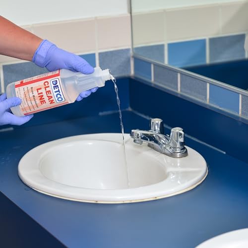 DETCO-Clean LINE Limpiador y Destapacaños para Desagües - Fórmula Líquida de Alta Resistencia Industrial, Acción Rápida, Desatasca Tuberías y Desagües Rápidamente, Estuche con 12 Botellas de 32 Onzas miniatura 3