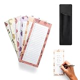 6 Bloc Notes Magnétique, Motifs Fruits Blocs Mémo Magnétique avec Pot Stylo et Boîte à Coc...