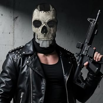 Masque Fantôme Call Of Duty Ghost En Latex - Cosplay Halloween Effrayant Adulte