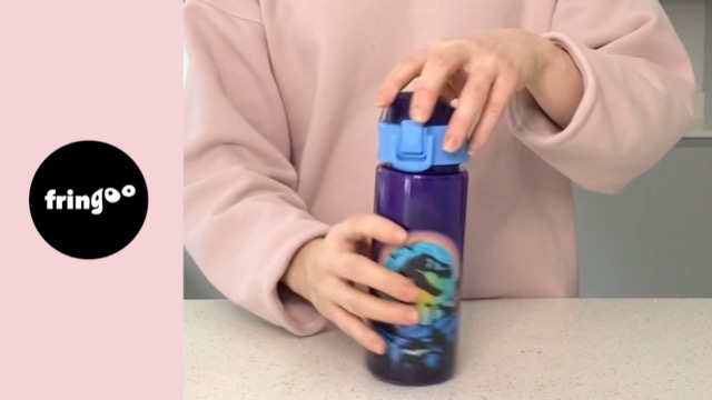 fringoo - Camo Gamepad - BPA Free Water Bottles - Pink Straw Water Bottle - Reusable Water Bottle - 600ml / 20 Oz