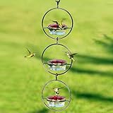 2025new humble slim hummingbird feeder circular hanging humble slim hummingbird feeder for outdoors hanging ant and bee proof bee guards birds feeders for outside garden patio backyard 3pcs m 