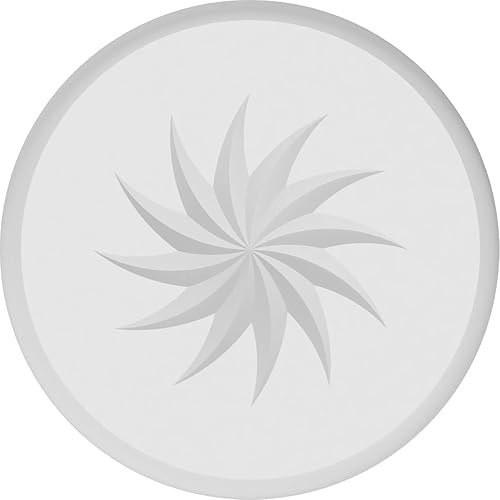 Miniatura 6 de Ekena Millwork ROSP080X080X100GRY14 Roseta espiral estándar Grayson con borde redondeado, 8 pulgadas de ancho x 8 pulgadas de alto x 1 "P