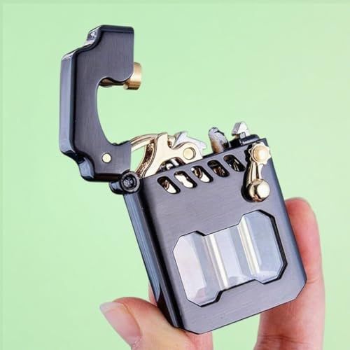 Encendedor Vintage Rocker Trench Recargable Kerosene miniatura 4