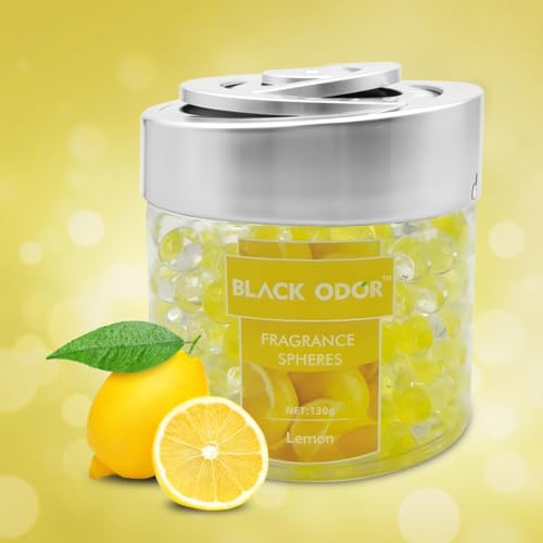 Image of BKN Super Fragrance Black Odor Car Air Freshener B0-10| 130g Bubble Gel Balls | Long-Lasting Scent for Home, Office, Car, Bathroom & Closet | Odor Eliminator & Room Deodorizer (Lemon)