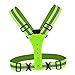 jojofuny Led Luminous Vest Reflective Vests High Visibility Waistcoat Traffic Motorcycle Vest Yellow Jackets Reflective Strap Running Polyester Men and Women Reflective Clothing