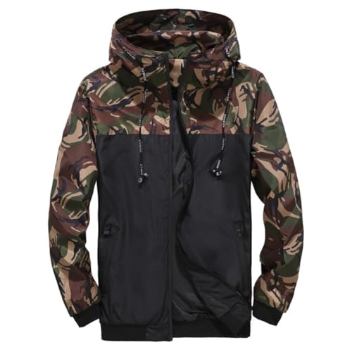Veste camouflage d'extérieur pour homme blouson imperméable automne pour randonnée nature