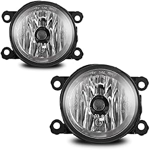 AUTOFREE Fog Lights Compatible with [Ford Focus/Mustang/Ranger] [Nissan pathfinder/Frontier/Titan] [Lincoln LS/Navigator] H11 12V 55W Halogen Bulbs- 1 Pair (Clear Glass Lens)
