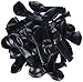 Little World Black Balloons - 100 Pack 12 Inch Latex Balloons, black metallic balloons for Halloween Party Birthday Party Wedding Decoration Supplies Balloons