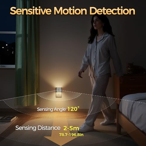 Image of DORESshop Motion Sensor Night Light,Plug in Night Light,Motion Night Light