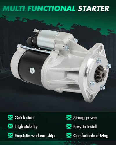 Image of SCITOO Starter Motor fit for Mustang Skid Steer 2066 4TNV98T for Yanmar 2005-2010 Replacement Starter 300516-00051