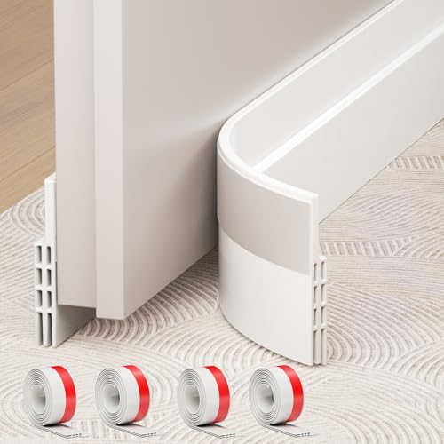 4 Pack Under Door Draft Stopper Weather Stripping Door Seal Threshold Strip