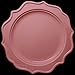 Tiger Chef 49-Pack Pink and White Color Round Scalloped Rim Disposable Plastic Plate Set for 24 Guests Includes 24 10-Inch Dinner Plates, 24 8-Inch Salad Plates, 1 Tablecloth - BPA-Free