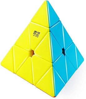D-FantiX QYTOYS Qiming Pyramid Speed Cube Stickerless Triangle Cube 3x3 Puzzle