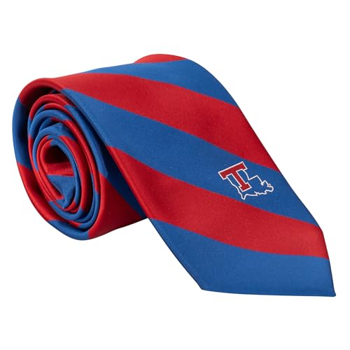 Desert Cactus Louisiana Tech University Neck Tie LTU Bulldogs 100% Polyester Necktie with Logo, Officially Licensed (Style A)