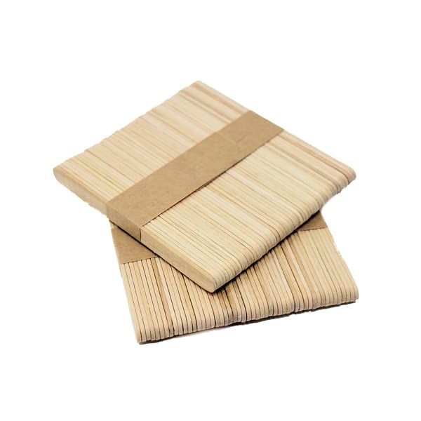 Happium Bâtonnets de sucettes, Lot de 100 pièces bâtons de sucettes pour l'artisanat bâtons de popsicle en bois bâtons d'artisanat épais bâtons de...