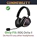 SOULWIT Earpads Replacement for ASUS ROG Delta II Wireless Gaming Headset, Ear Pads Cushions with Soft Protein Leather, High Density Foam - Black