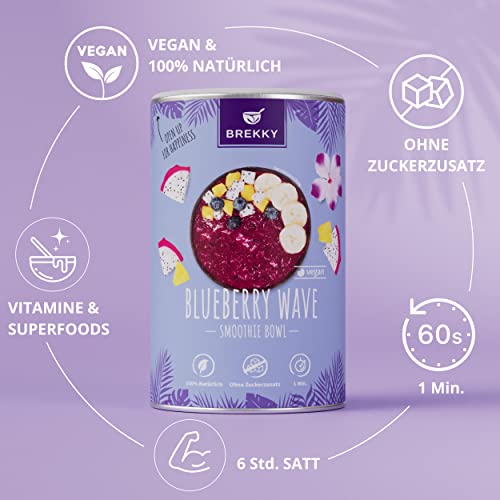 BREKKY - Blueberry Wave- Smoothie Bowl - vegan - 100% natürlich - ohne Zuckerzusatz - perfektes Frühstück